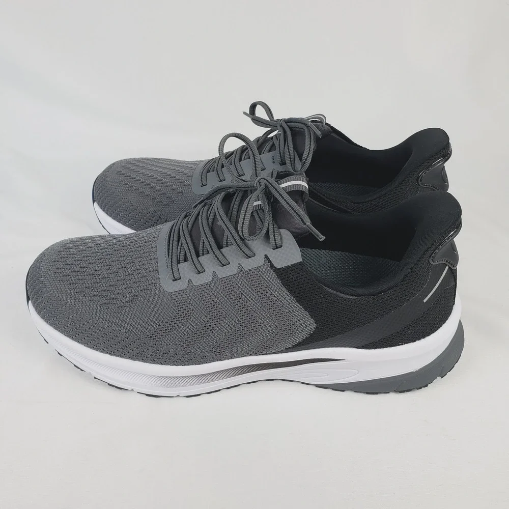 Orthofeet Tilos Hands-Free Wide Shoes Men's Size 11.5 2E Gray w/ Arch Boosters